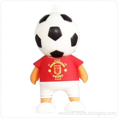 Hot Sell Manchester Soccer Man 3D Custom PVC Flash Disk